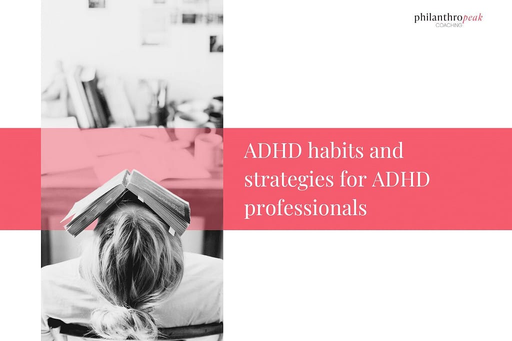 Person with book on head focusing on ADHD