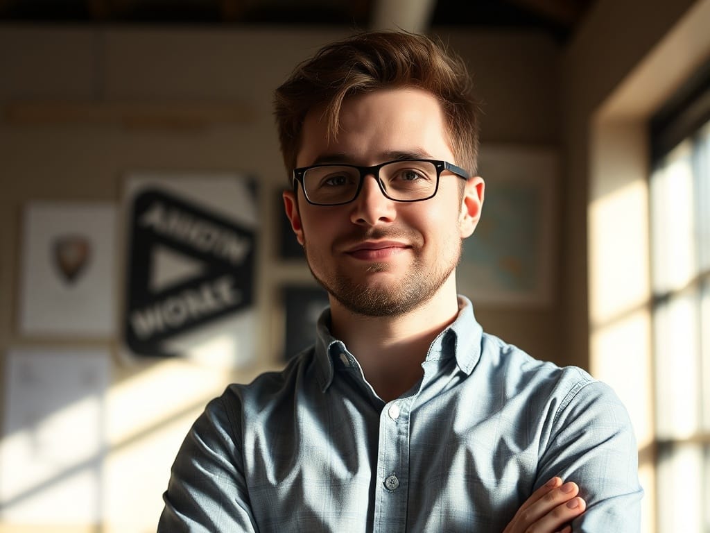 Entrepreneur with ADHD working confidently on a business