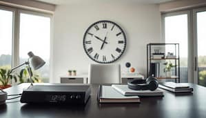 a clock on a desk - ADHD Time Blindness